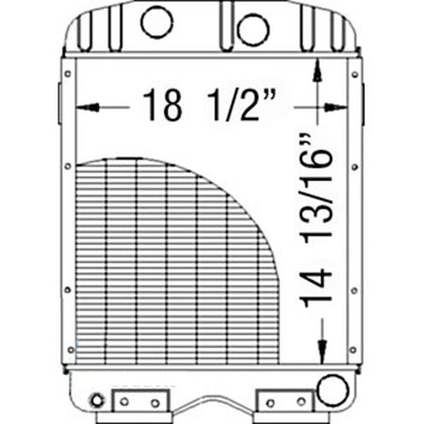 Aftermarket New Fits Ford / Fits New Holland Radiator for Super Major Tractor mo E1ADDN8005C - main